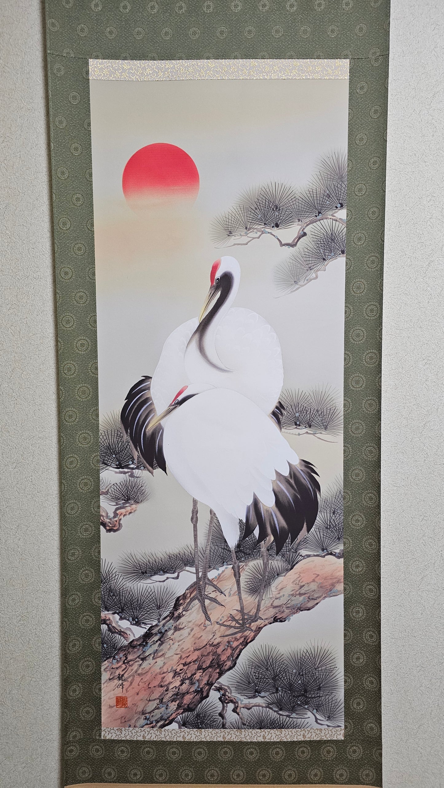 松上双鶴 by Kanpo Yamamura
