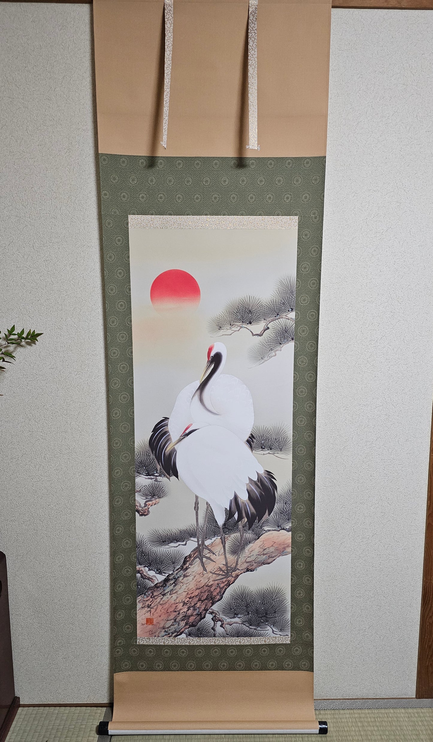 松上双鶴 by Kanpo Yamamura